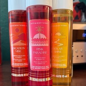 Bath & Body Works Pink Fragrance Mist Trio